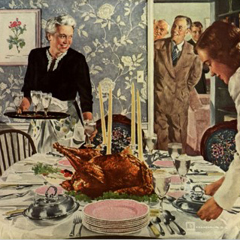 Norman Rockwell portrait of Thanksgiving